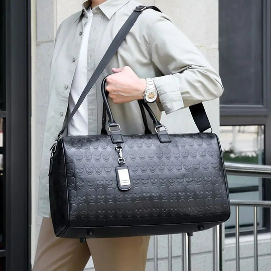 Skull Pattern Duffel | DETROIT